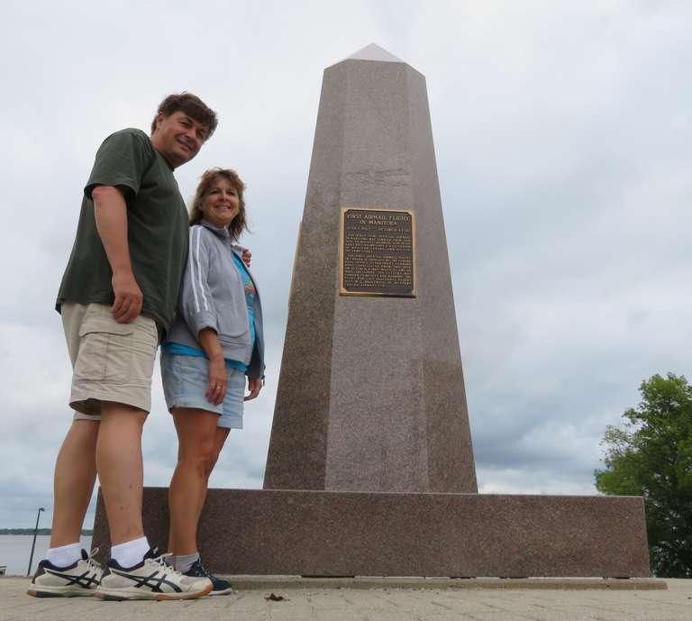Lac du Bonnet - Memorial of the First Airmail Flight in Manitoba