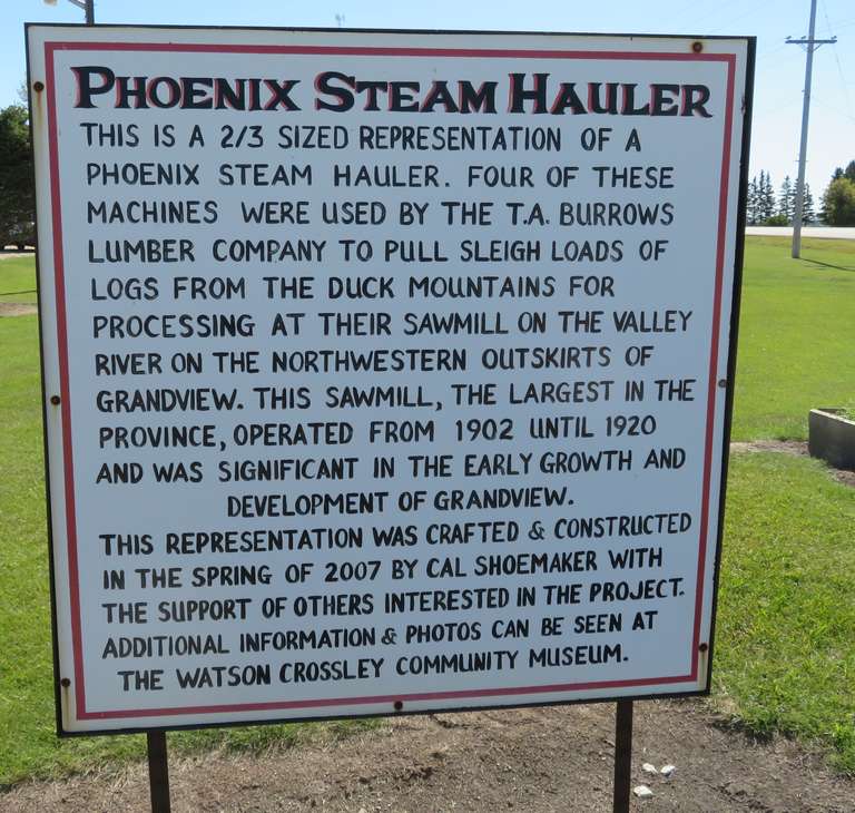 Grandview - Phoenix Steam Hauler Plaque