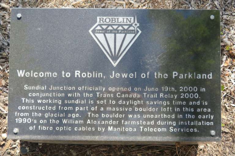 Roblin - The Sundial Plaque
