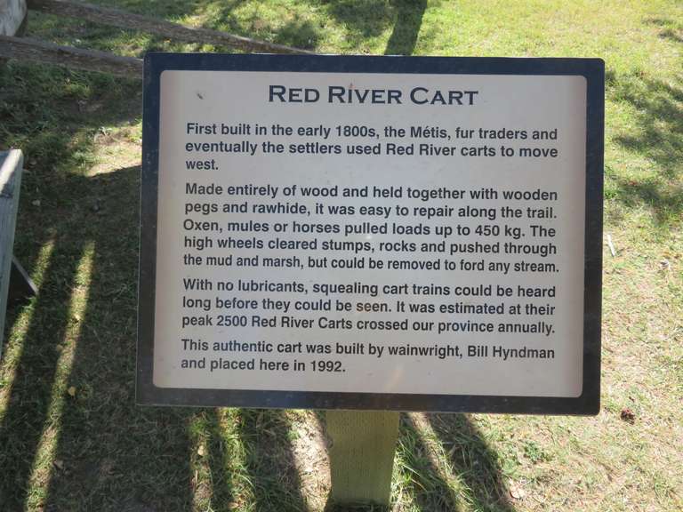 Red River Cart Plaque - Indianhead SK.