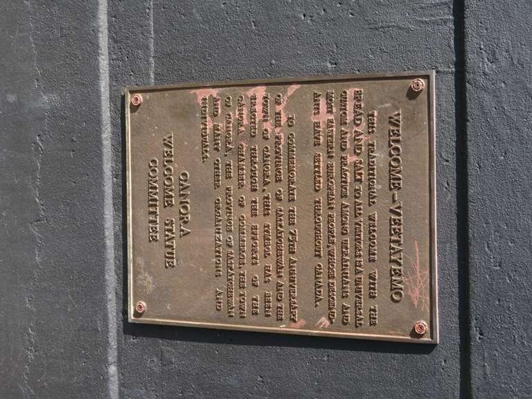 Giant Ukrainian Lady Plaque - Canora SK.