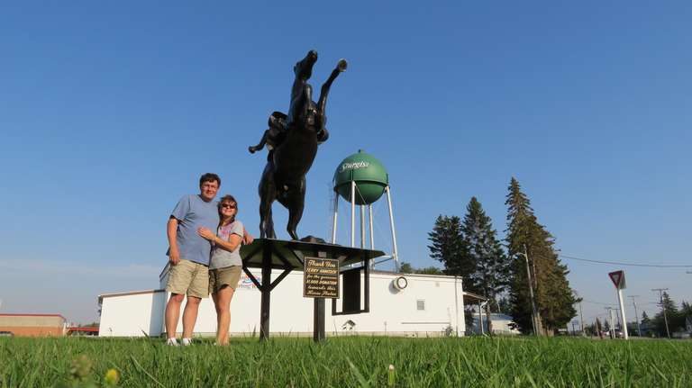 Cowboy and Horse - Sturgis, SK.