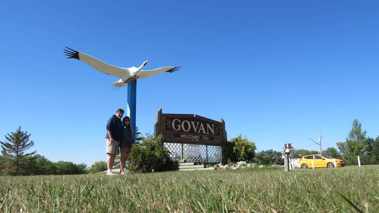 Walter the Whooping Crane - Govan, SK.